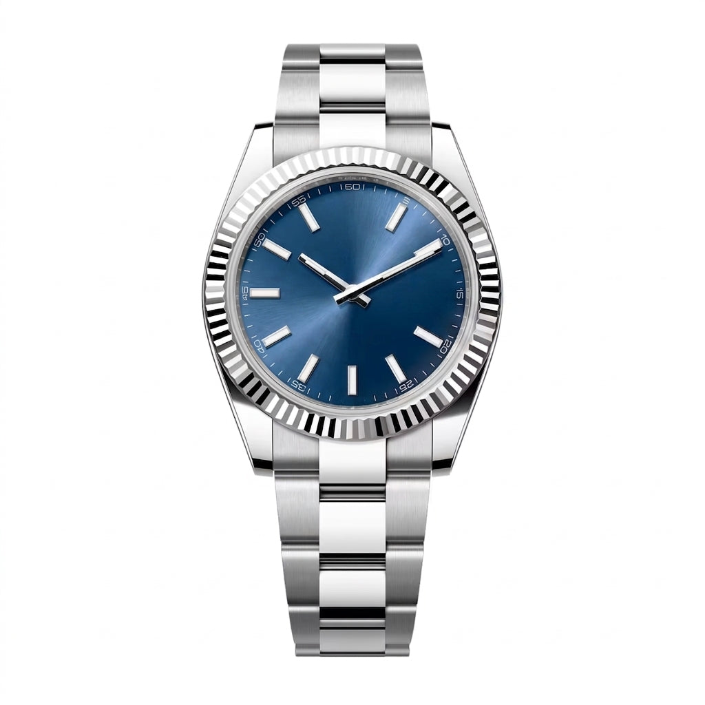 Classic Blue Dial Automatic Watch Steel Bracelet 41mm