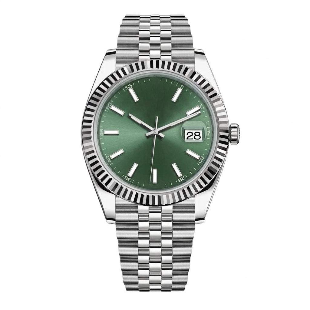 Classic Dress Watch Green Dial Steel Bracelet 41mm
