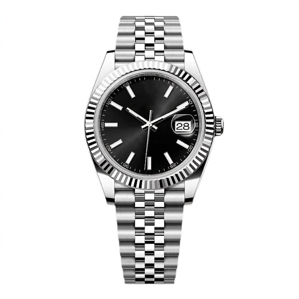 Classic Automatic Dress Watch Black Dial 41mm Steel