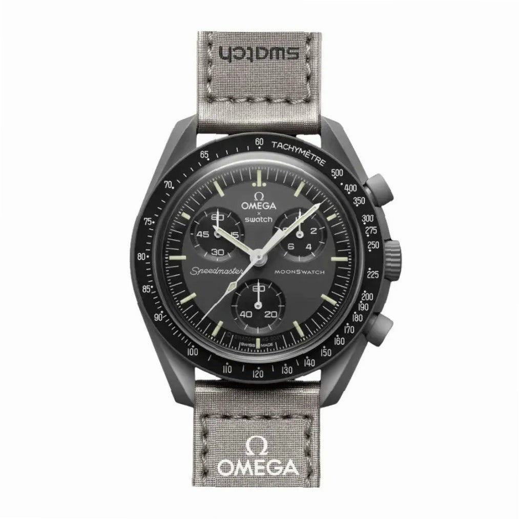 Sport Chronograph Watch Silver Mission Theme